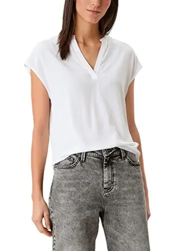 Produktbild: s.Oliver Viskoseshirt mit V-Neck White M