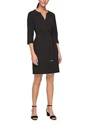 Produktbild: s.Oliver Damen 150.11.899.20.200.2105275 Kleid, 9999 schwarz, 48