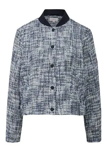 Produktbild: s.Oliver Jacke in Bouclé-Optik mit Metallic-Garn Navy 46