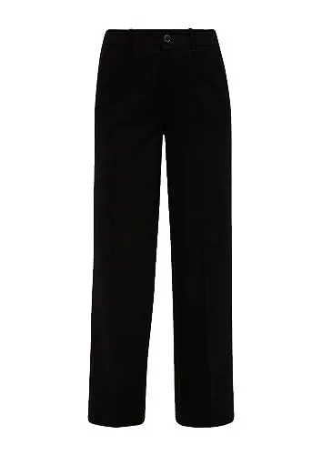 Produktbild: s.Oliver Hose aus Interlockjersey mit Twillstruktur und Wide Leg schwarz 38