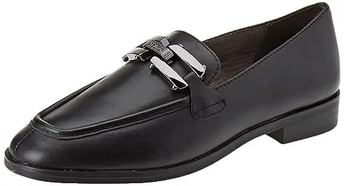 Produktbild: s.Oliver Damen Loafer ohne Absatz aus Leder Spitz Schwarz (Black Nappa), 37