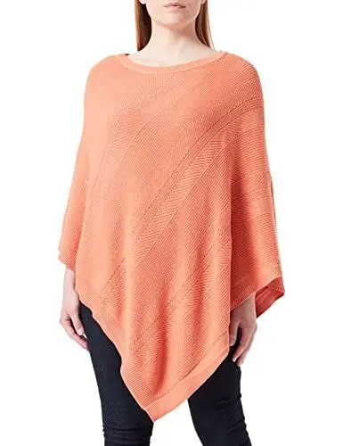 Produktbild: s.Oliver Damen Poncho, Orange, Einheitsgröße EU