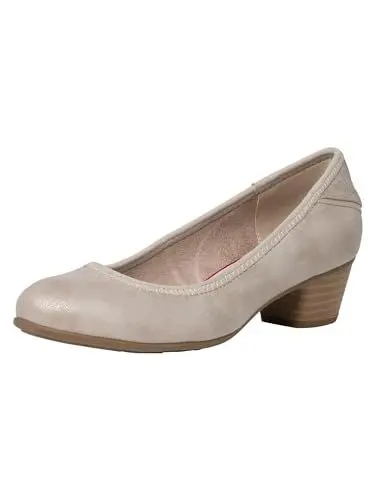 Produktbild: s.Oliver Damen Pumps aus Kunstleder Kleiner Absatz Beige (Beige), 38