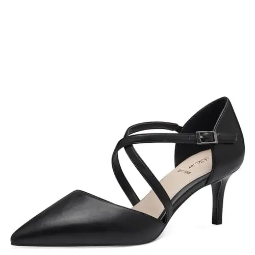 Produktbild: s.Oliver Damen Pumps mit Riemen Spitz Elegant, Schwarz (Black), 39