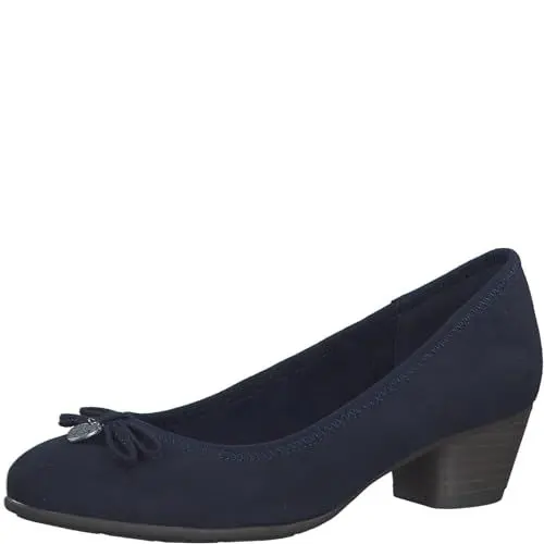 Produktbild: s.Oliver Damen Pumps mit Schleife Kleiner Absatz, Blau (Navy), 38 EU