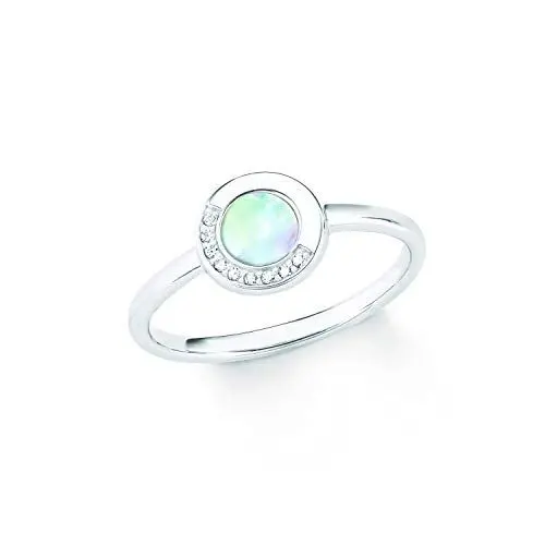 Produktbild: s.Oliver Damen-Statement-Ringe 925 Sterlingsilber Perlmutt '- Ringgröße 54 (17.2) 2020984