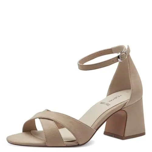 Produktbild: s.Oliver Damen Sandalen mit Absatz mit verstellbarem Riemchen Elegant, Braun (Taupe), 39 EU