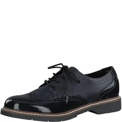 Produktbild: s.Oliver Damen Schnürschuhe Oxford Elegant, Blau (Navy Comb.), 37 EU