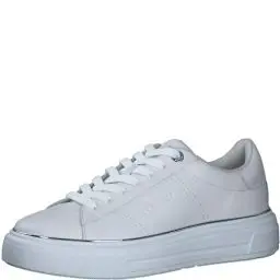 Produktbild: s.Oliver Damen Sneaker flach aus Leder mit dicker Sohle, Weiß (White Nappa), 37