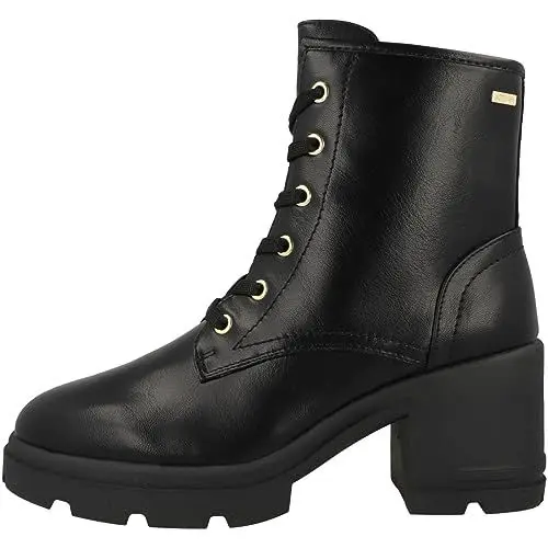 Produktbild: s.Oliver Damen Stiefeletten mit Absatz aus Kunstleder Blockabsatz Schwarz (Black), 39