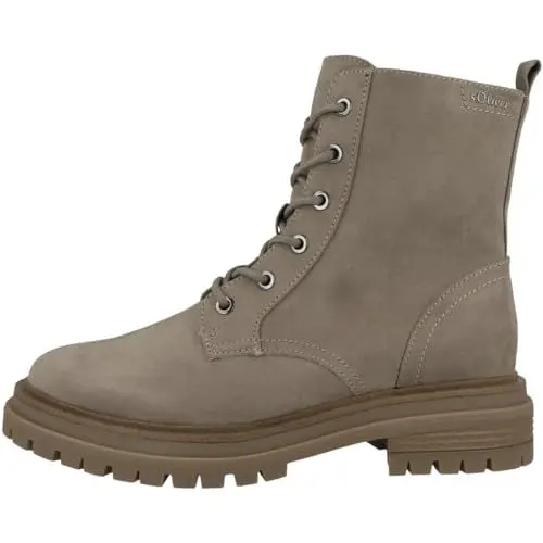 Produktbild: s.Oliver Damen Stiefeletten zum Schnüren Winter mit Reißverschluss Vegan Braun (Taupe), 38