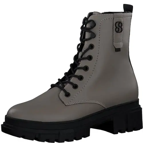 Produktbild: s.Oliver Damen Stiefeletten ohne Absatz zum Schnüren Vegan, Braun (Taupe), 40 EU
