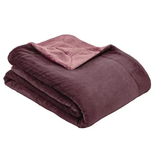 Produktbild: s.Oliver Doublesoft Kuscheldecke 150x200 - super kuschelig & warm, Polyesterflausch Decke dunkelrot Rose