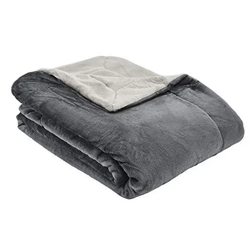 Produktbild: s.Oliver Doublesoft Kuscheldecke 150x200 - super kuschelig & warm, Polyesterflausch Decke grau hellgrau