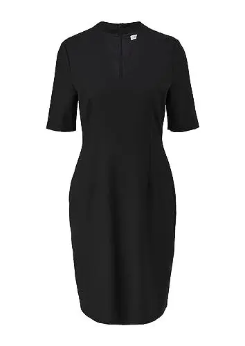 Produktbild: s.Oliver BLACK LABEL Etuikleid aus Viskosemix schwarz 46