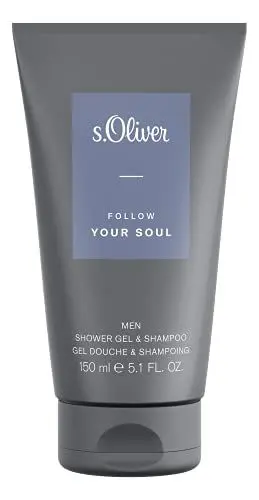 Produktbild: s.Oliver® Follow Your Soul Men | Duschgel & Shampoo des maskulin-verführerischen Duftes Follow Your Soul - reinigt sanft - versorgt die Haut mit Feuchtigkeit | 150ml