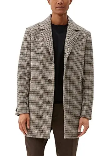 Produktbild: s.Oliver Herren 130.12.209.16.151.2115909 Mantel langarm, beige check #8E8279, XL