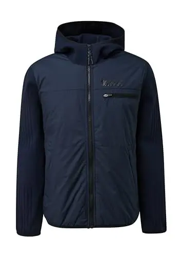 Produktbild: s.Oliver Nylonjacke mit gestrickten Ärmeln und Kapuze Navy L