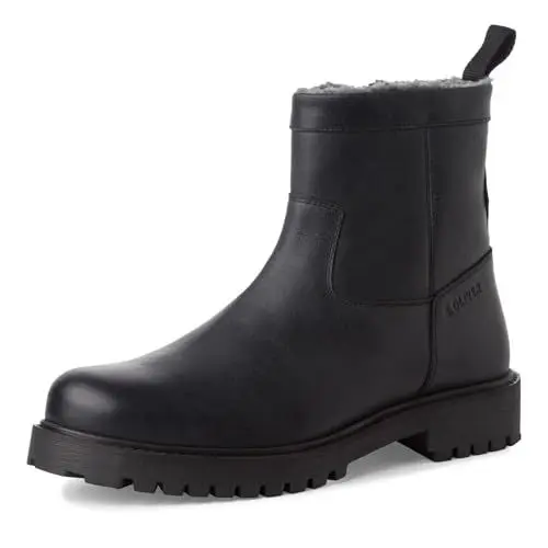 Produktbild: s.Oliver Herren Chelsea Boots aus Leder Gefüttert, Schwarz (Black), 45 EU