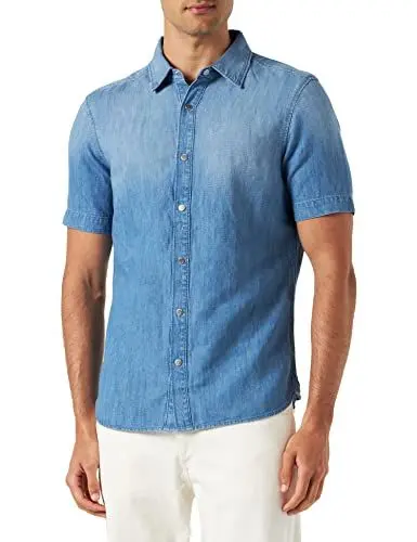 Produktbild: s.Oliver Herren Hemd Kurzarm, Blau, L