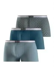 Produktbild: s.Oliver Herren Hipster im 3er-Pack, Oliv Mint AOP, L