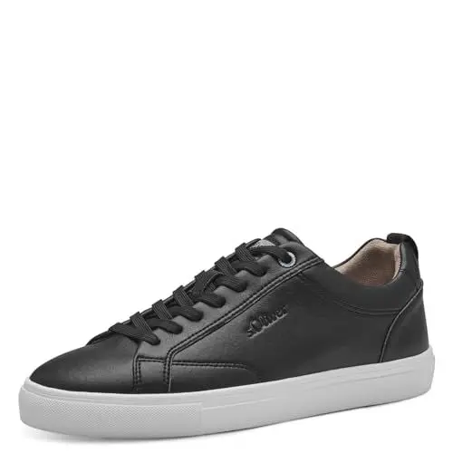 Produktbild: s.Oliver Herren Sneaker flach Low Top Vegan, Schwarz (Black), 43 EU
