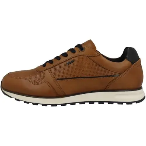 Produktbild: s.Oliver Herren Sneaker flach aus Leder Bequem, Braun (Dark Cognac), 43 EU