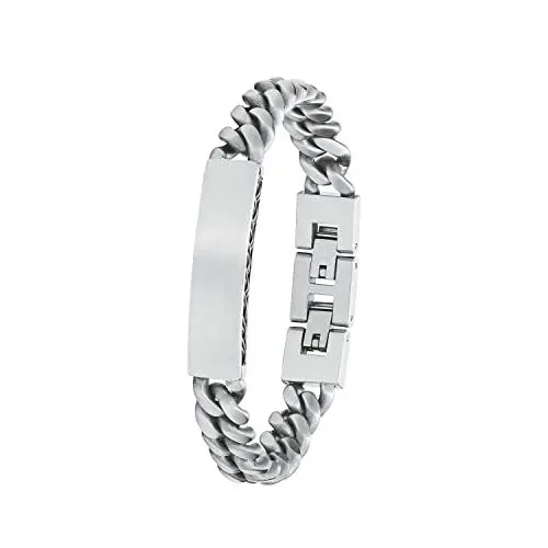 Produktbild: s.Oliver Identarmband Edelstahl Herren Armschmuck, 20+1,5 cm, Silber, Kommt in Schmuck Geschenk Box, 2027424