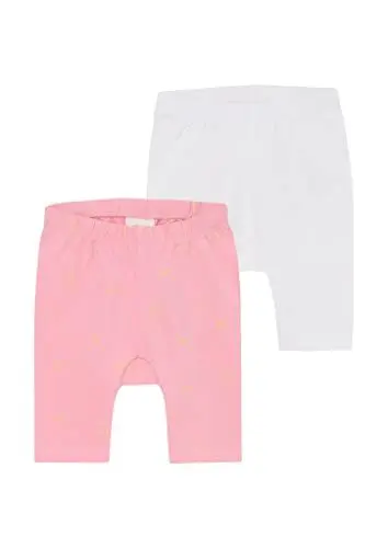 Produktbild: s.Oliver Junior Baby Girls 2130666 Doppelpack Capri Leggings, weiß 0100, 68