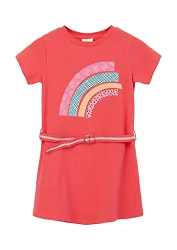 Produktbild: s.Oliver Junior Girl's Kleid mit Glitzergürtel, ROT, 92