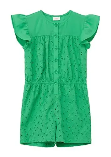 Produktbild: s.Oliver Junior Girl's Overall mit Lochstickerei, Green, 92