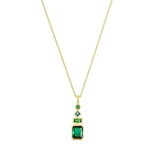 Produktbild: s.Oliver Kette mit Anhänger 925 Sterling Silber Damen Halsschmuck, mit Zirkonia synth., 50+5 cm, Gold, Kommt in Schmuck Geschenk Box, 2036881