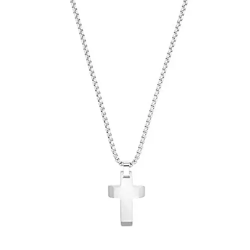 Produktbild: s.Oliver Kette mit Anhänger Edelstahl, 925 Sterling Silber Herren Halsschmuck, Silber, Kommt in Schmuck Geschenk Box