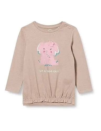 Produktbild: s.Oliver Mädchen 2134312 Langarmshirt, Brown, 68