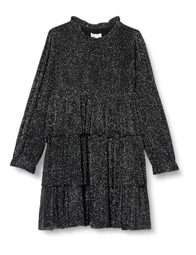 Produktbild: s.Oliver Mädchen 2138506 Stufenkleid aus Mesh, 9999 schwarz, 116
