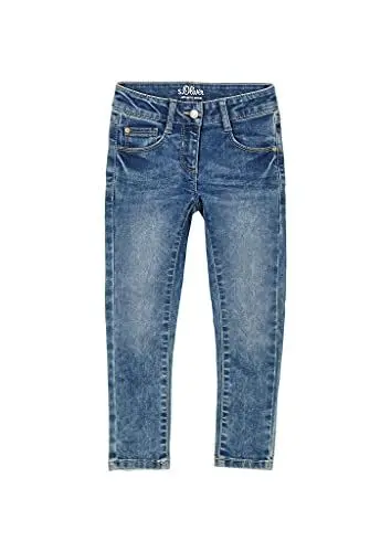 Produktbild: S.Oliver Mädchen 403.11.899.26.180.2101416 Jeans, Blau, 98 Slim EU
