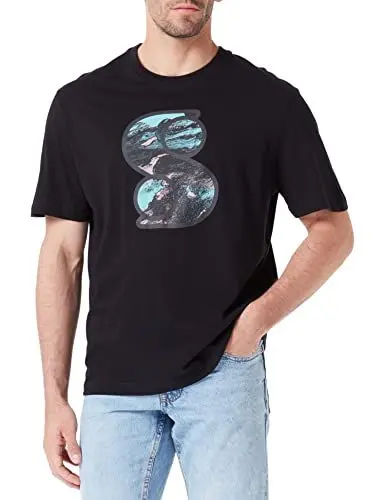 Produktbild: s.Oliver Herren 2129862 T-Shirt, Kurzarm, 99D1_Black, XL