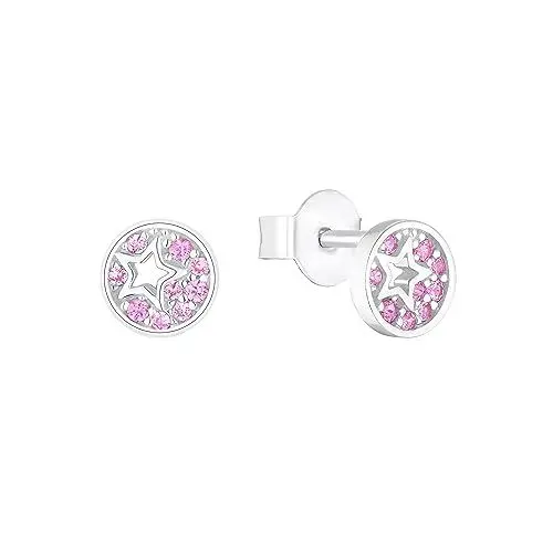 Produktbild: s.Oliver Ohrstecker 925 Sterling Silber Mädchen Kinder Ohrschmuck, mit Zirkonia synth., 0,6 cm, Silber, Stern, Kommt in Schmuck Geschenk Box, 2036818