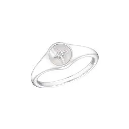 Produktbild: s.Oliver Ring 925 Sterling Silber Damen Ringe, mit Zirkonia synth., Perlmutt, Silber, Stern, Kommt in Schmuck Geschenk Box, 2036886