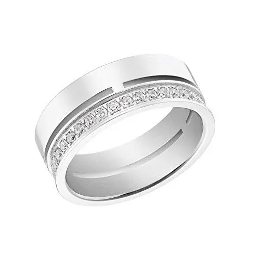 Produktbild: s.Oliver Ring Edelstahl Damen Ringe, mit Zirkonia synth., Silber, Kommt in Schmuck Geschenk Box, 2031470
