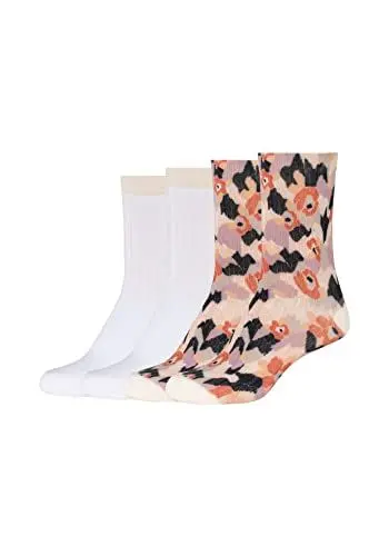Produktbild: s.Oliver Socks Damen Online Women Essentials Organic Flower Socks 4p, White, 39-42