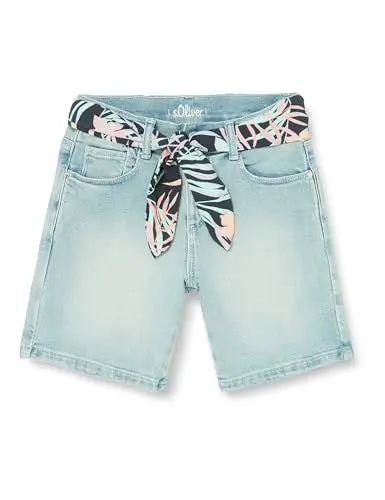 Produktbild: Jeans-Bermuda/Loose Fit/Super High Rise/Wide Leg/Bindegürtel blau 110/REG