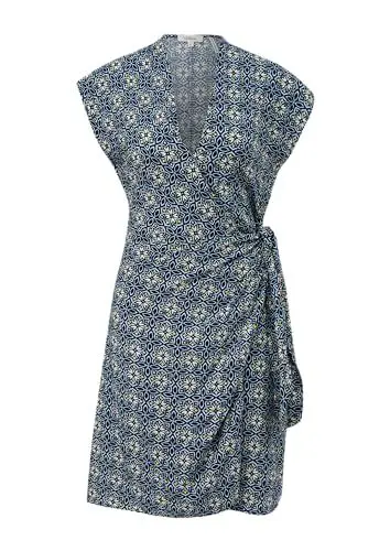 Produktbild: s.Oliver Viskose-Kleid im Relaxed Fit mit Knoten-Detail tiefblau 48