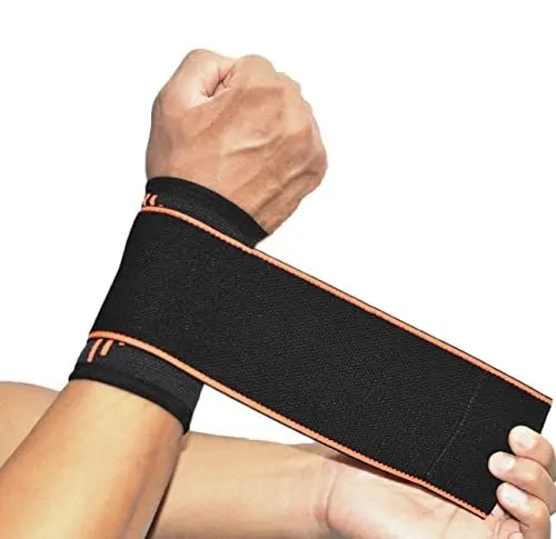 Produktbild: SOLO ACTFIT Handgelenkbandage Mit Klettverschluss, Elastisch Und Verstellbarer Handgelenkschoner Gegen Sehnenentzündung, Anpassbare Handgelenkstütze Hand-Bandage Für Sport, Fitness