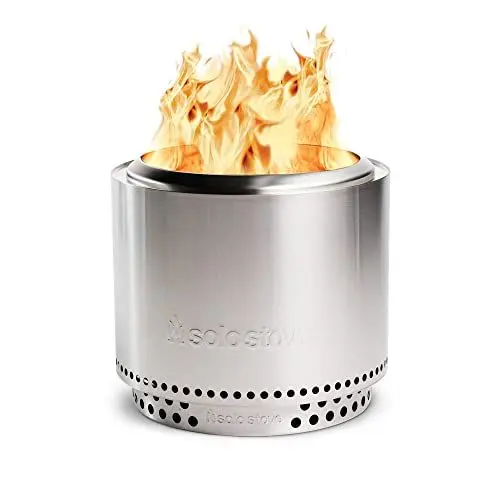 Produktbild: Solo Stove Feuerschale „Bonfire“ 1.0 - Outdoor-Kamin aus Edelstahl, mit Standfuß, raucharm - Tragbare Feuerstelle für Terrasse, Garten - Feuertonne, Holzofen, Feuerkorb - ⌀ 49,5 cm, Höhe 44,5 cm