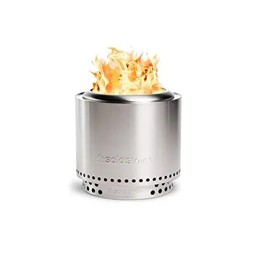 Produktbild: Solo Stove Feuerschale Ranger 2.0 mit Standfuß | Feuerstelle zur Raucharmen Holzverbrennung, Herausnehmbare Auffangschale, Mobile Outdoor Feuertonne für Unterwegs, Edelstahl, 38 x 41,5 cm, 7,3 kg