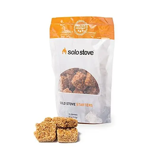 Produktbild: Solo Stove Starters | Grillanzünder für Feuerstellen, Pizzaofen, Grill, Kamin, Lagerfeuer, Camping, Anzündhilfe für Holzkohle, Perfekter Kamin-Anzünder für die perfekte Flamme, 16 Stück