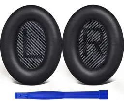 Produktbild: SoloWIT® Ersatz Ohrpolster für Bose QC35, kompatibel mit Over-Ear Kopfhörern von QuietComfort 35 (QC35) und Quiet Comfort 35 II (QC35 ii)