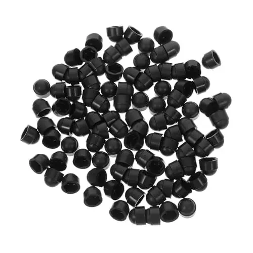 Produktbild: SOLUSTRE Schraubenmutterabdeckung 100 Stück Hutmuttern Für Bolzen Sechskantmutter Und Bolzen Kunststoff-schraubkappen Robustes Design
