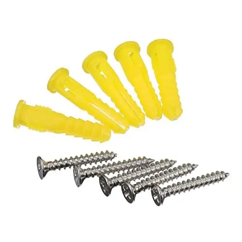 Produktbild: iplusmile 100 Stk Schraube Für Ausdehnungsrohr Ankerschrauben Hohlwandbefestigungen Wandanker Gerippte Wandschraube Rigipsanker Rostfreier Trockenbauanker Trockenbaudübel Sport Yellow